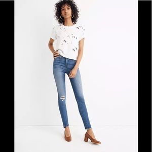 🦋 Madewell 10” HighRise Skinny Jeans DropStep Hem
